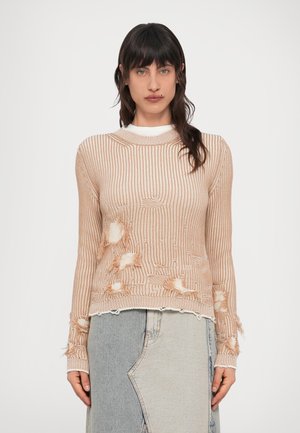 CREWNECK - Jumper - camel/chalk