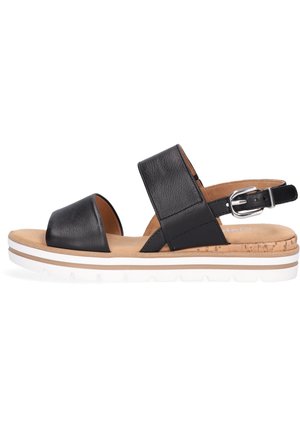 Sandalen met plateauzool - zwart