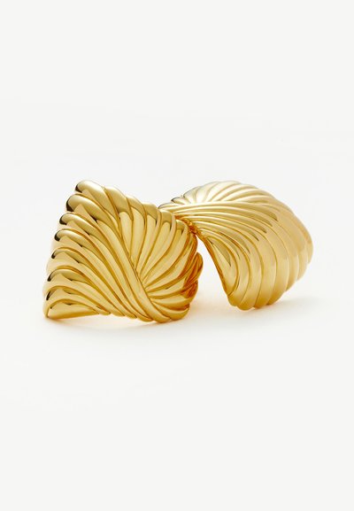 Missoma WAVY RIDGE RIPPLE OVERSIZED STUD EARRINGS - Naušnice - gold-coloured