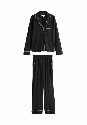 SET REGULAR FIT - BUTTON THROUGH  - Pyjama set - black
