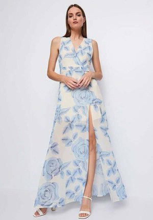 Vestito lungo - celeste fantasia