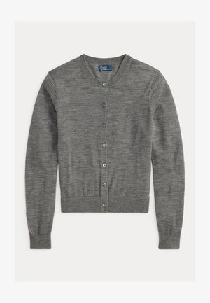 Polo Ralph Lauren, MERINO WOOL CREWNECK CARDIGAN - Gilet - flannel heather grey