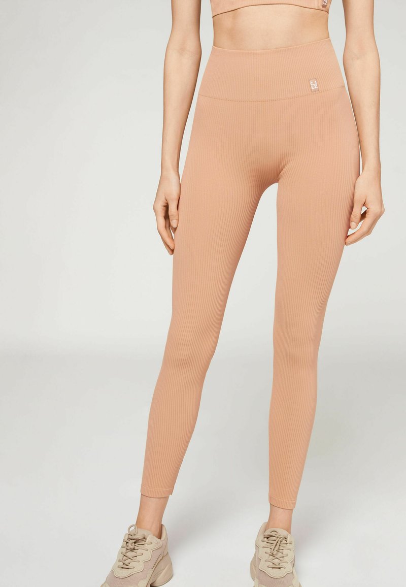 Calzedonia SEAMLESS RIBBED Leggings caramel/multicolor Zalando.es