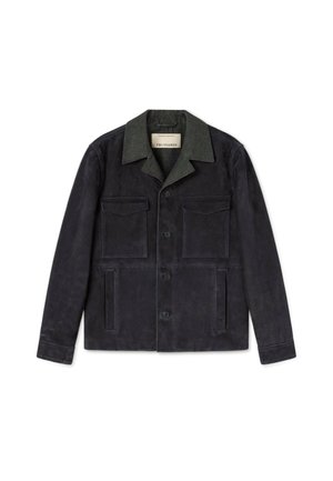 Trussardi, Giacca di pelle - blu