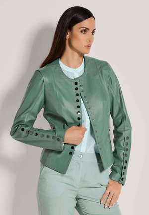 Lederjacke - light sage green