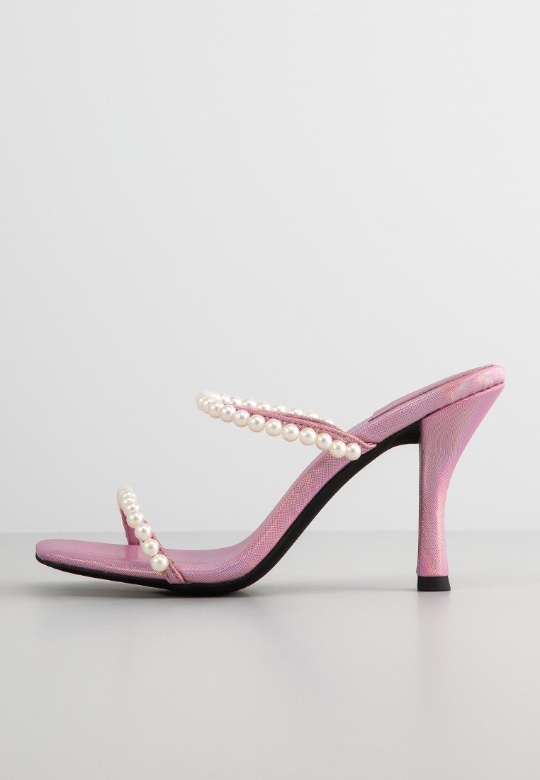 Jeffrey Campbell Mules à talons rose