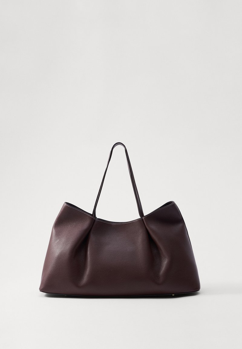 Elleme DIMPLE PEBBLED - Ručna torba - dark brown