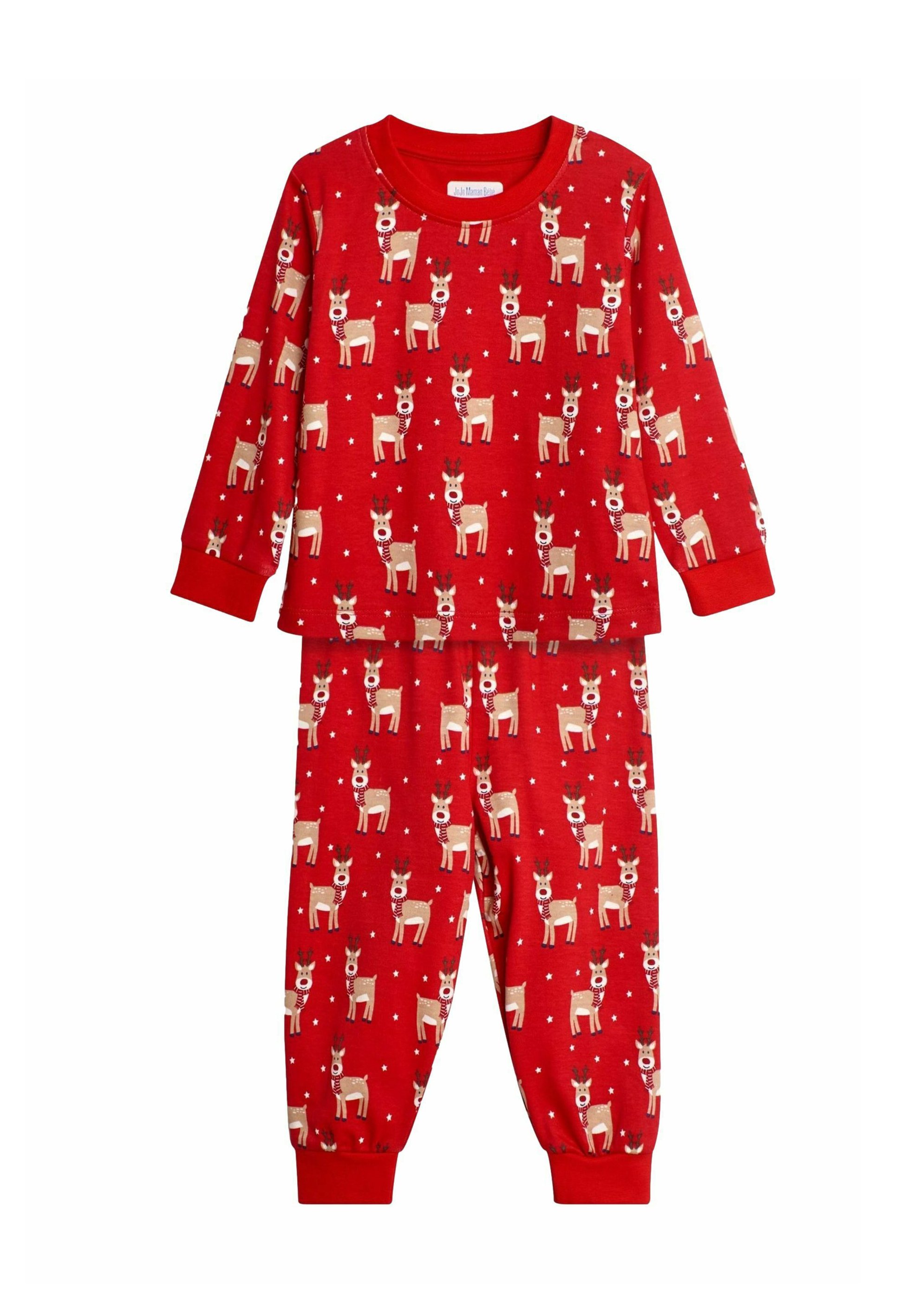 JoJo Maman Bébé REINDEER PRINT REGULAR FIT Pyjama set red