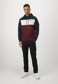 Champion ICONS COLORBLOCK HOODIE - Hoodie - dark blue