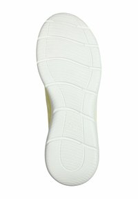 Yellow sneaker with a flexible, textured white rubber sole. Shows size 37. The sole features a wave pattern for traction.