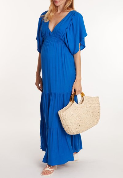 Robe Cache Cœur Pois Froufrous Bleu Mini Taille M Manches Longues - Neuve Sans Étiquettes