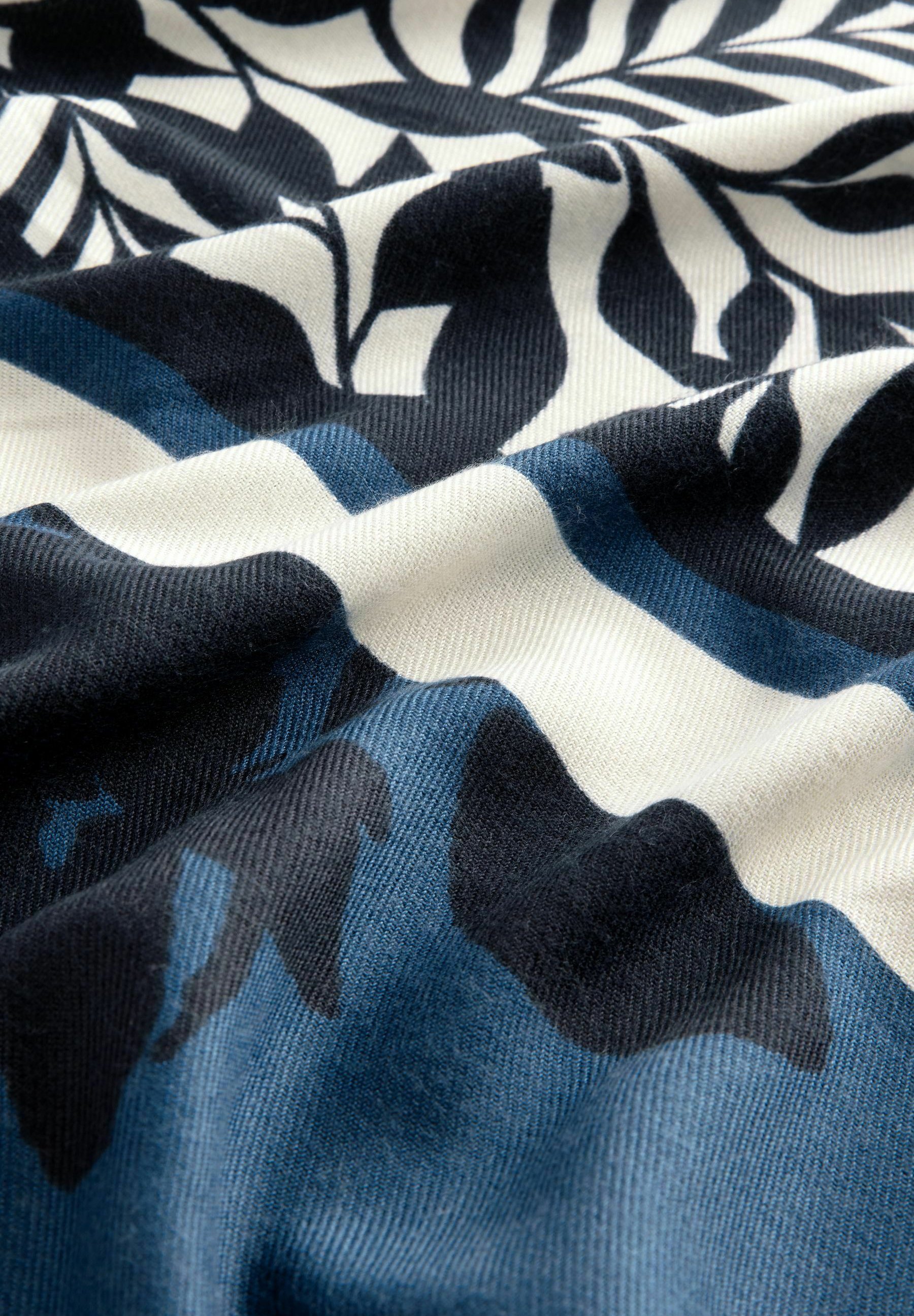 Navy floral scarf