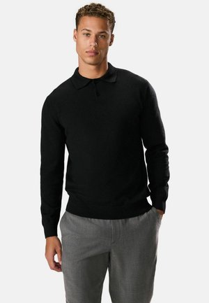 REGULAR FIT ESSENTIAL LONG SLEEVE - Top s dlhým rukávom - black