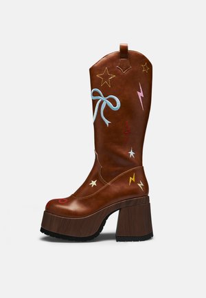 JETTISON CHUNKY COWBOY BOOTS - Botines camperos - black