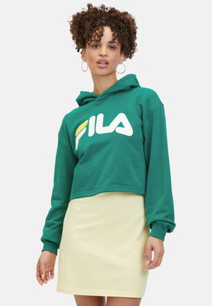 LAFIA CROPPED LOGO - Kapuzenpullover - aventurine