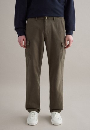 REGULAR FIT  - Cargohose - flag green