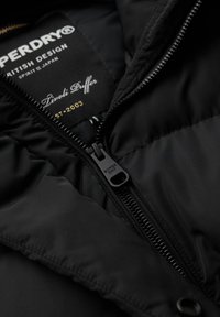 Superdry & Co LONGLINE HOODED PUFFER - Wintermantel - black
