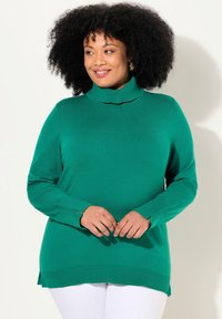 Ulla Popken ROLLKRAGEN BÜNDCHEN - Maglione - emerald green