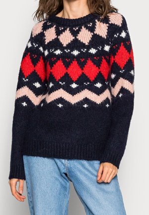 Striktrøje - dark blue