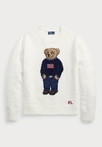 Polo Ralph Lauren BEAR LONG SLEEVE - Maglione - deckwash white/grigio - Zalando.it