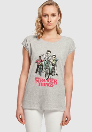 STRANGER THINGS - RETRO BIKERS  - T-Shirt print - heather grey