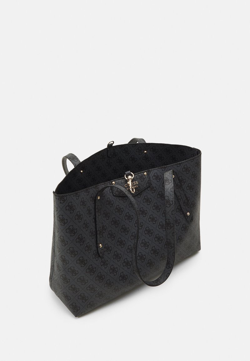 GUESS Eco Brenton Flap Shoulder Bag Coal Logo