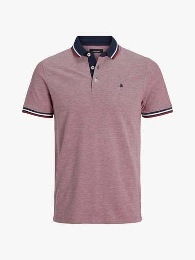 JJEPAULOS POLO SS NOOS - Polo - dark red