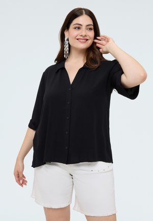 Fiorella Rubino, CAMICIA BOXY - Overhemdblouse - nero
