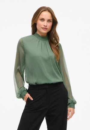 MIT LANGEN ÄRMELN VIFALIA STEHKRAGEN - Blouse - laurel wreath