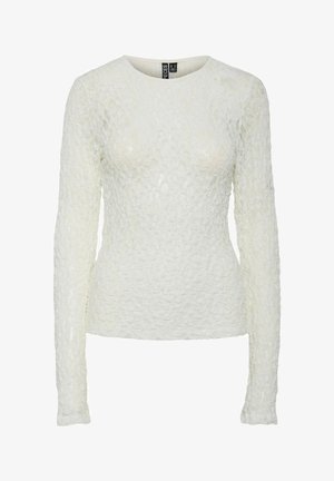 Pieces, Long Sleeved PCHAZEL LACE - Pluus - cloud dancer