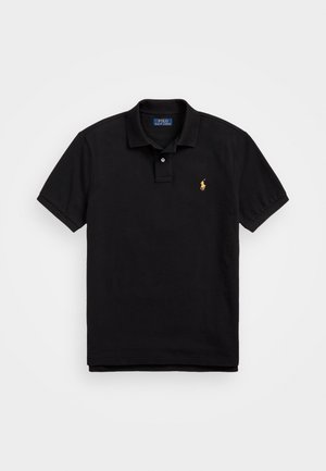 Polo Ralph Lauren CUSTOM SLIM PLAID-TRIM MESH POLO SHIRT - Polo krekls - black