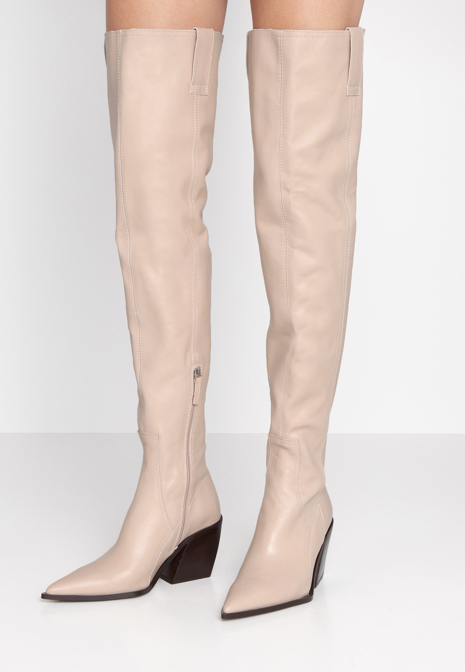 Topshop BRAVE WESTERN Overknee laarzen ecru Zalando.nl Topshop BRAVE WESTERN Overknee laarzen tan Zalando.nl