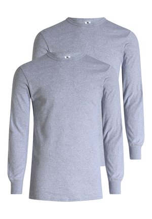 2-PACK LANGÆRMET - Undershirt - mottled light grey