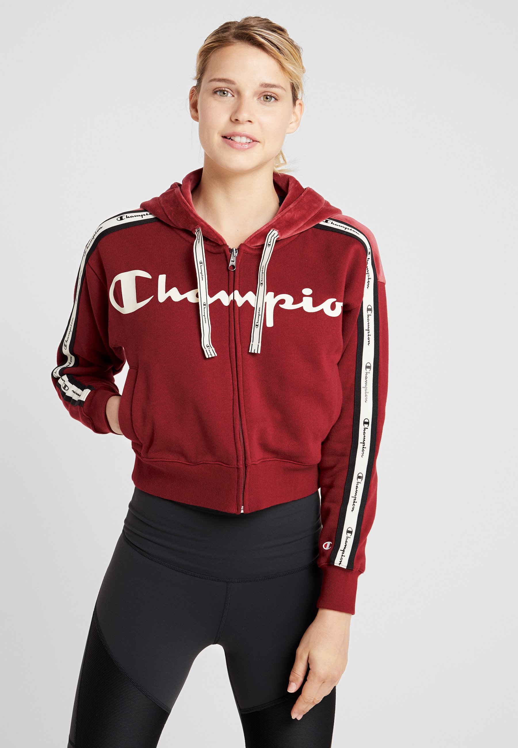 Champion HOODED FULL ZIP Sweatjacke red Champion HOODED FULL ZIP Sweatjacke red