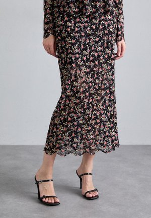 SKIRT - A-snit nederdel - black