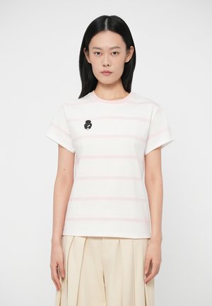 ALVERA STACE FACE TEE - Μπλουζάκι με στάμπα - off white/rose
