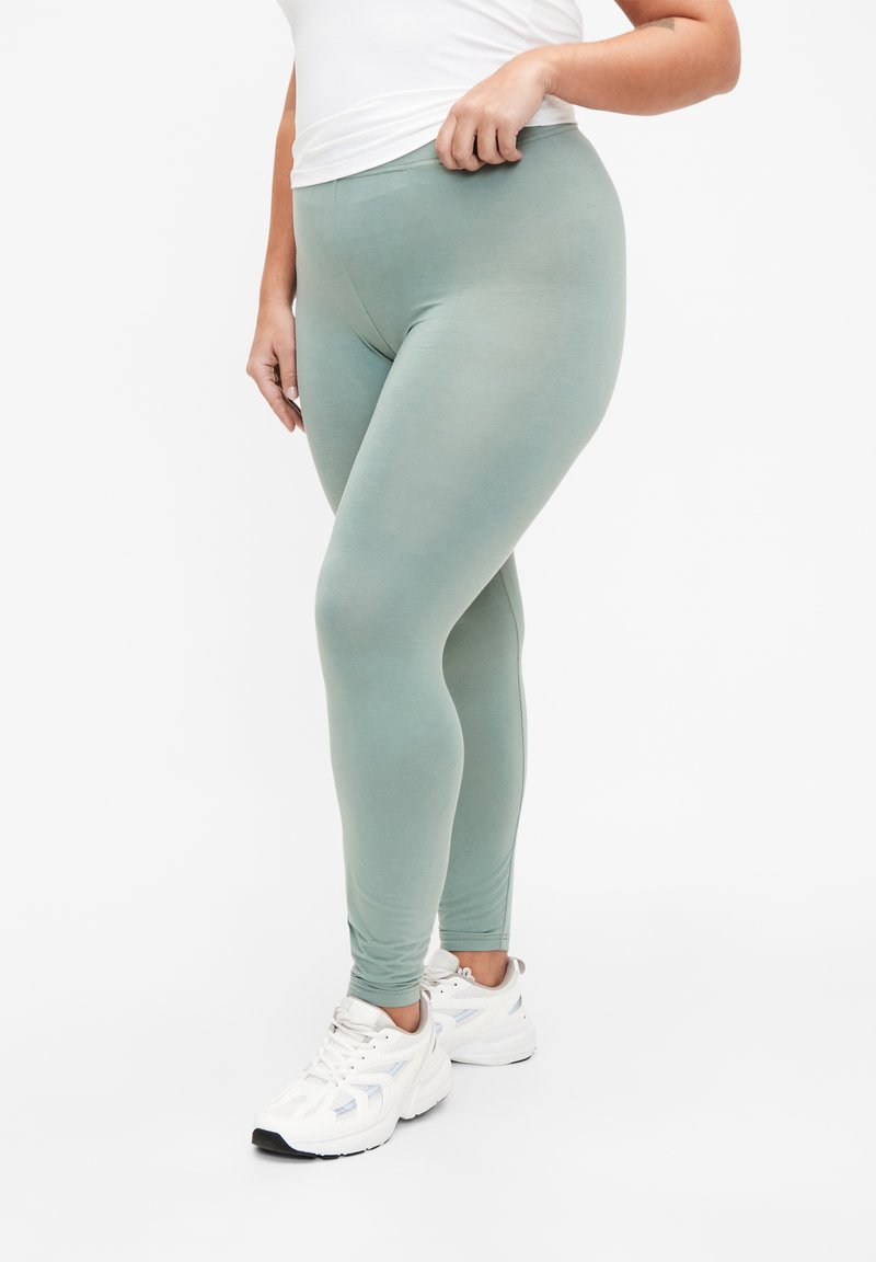 Zizzi BASIC - Pajkice – hlače - chinois green