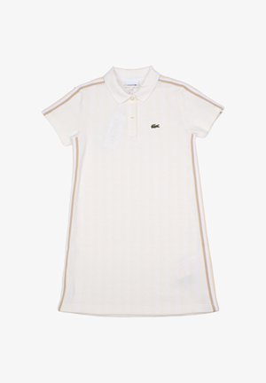 Lacoste, ROBE COL POLO - Robe en jersey - blanc