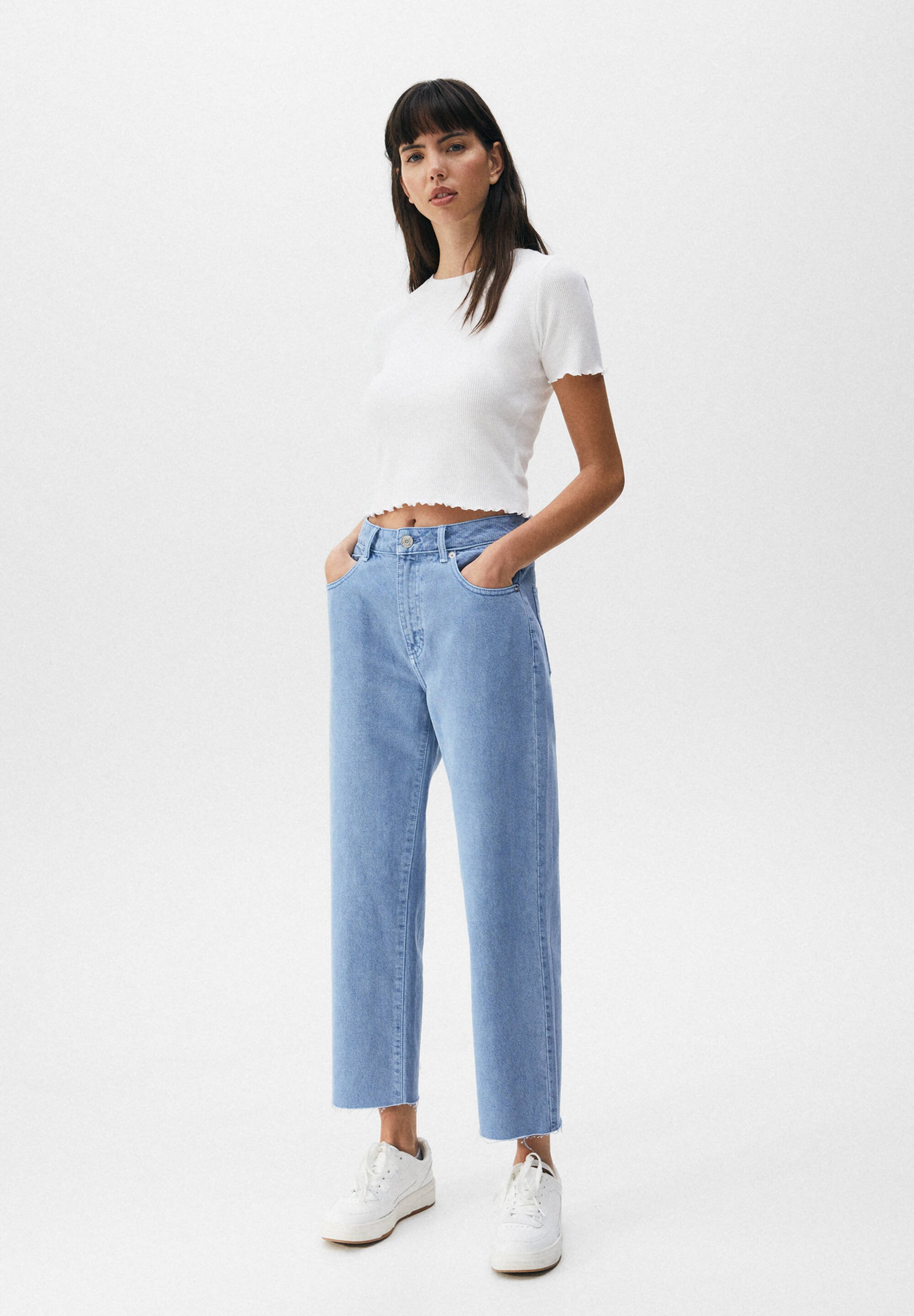 PULL\u0026BEAR RELAXED CROPPED - Straight 