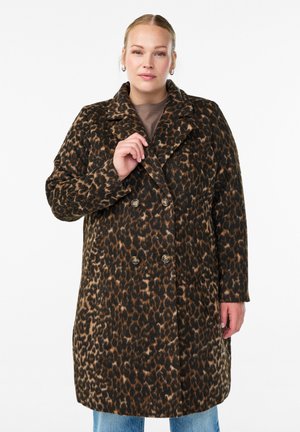 ZWEIREIHI MIT LEOPARD - Klasický kabát - leo aop