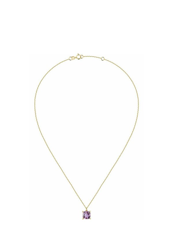 Halskette - gelbgold lila