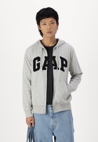 GAP HERITAGE LOGO - Felpa con zip - grey