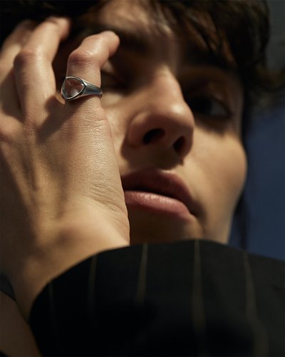 Avgvst TRILLION SIGNET - Gredzens - silver-coloured