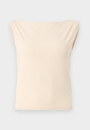 Abercrombie & Fitch, BARE DRAPED SLINKY COWL BACK - Μπλούζα - off-white