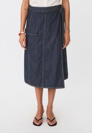 Masai MASANCHIANA - Jupe portefeuille - dark denim