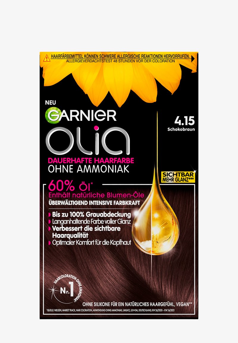 Garnier - OLIA PERMANENT HAIR COLOR - Hårfärg - chocolate brown, Förstora