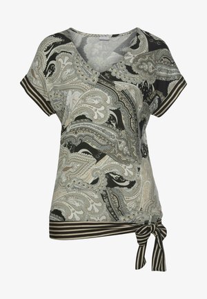 LASCANA, Blouse - schwarz-taupe-bedruckt