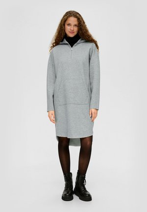 Freizeitkleid - grau meliert