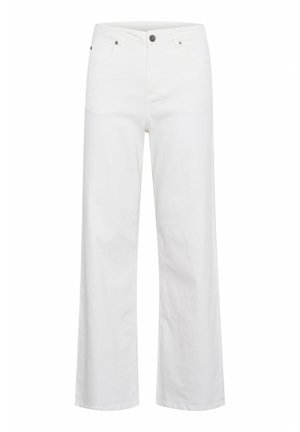Kaffe HIGH WAIST   - Flared jeans - chalk