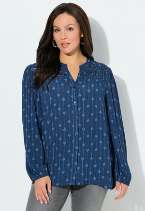HEART PRINT - Bluse - ink blue